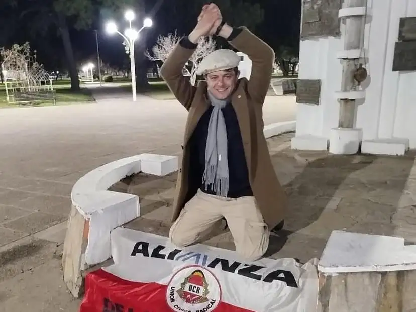 Póleri se impuso en la elección y será el primer intendente de Teodelina. Foto: Gentileza.
