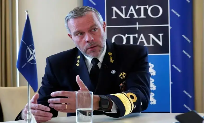 El presidente del Comité Militar de la OTAN, el almirante Rob Bauer.