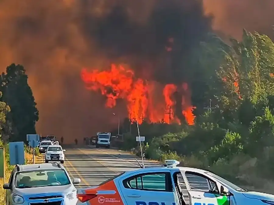 El fuego llega a las viviendas.