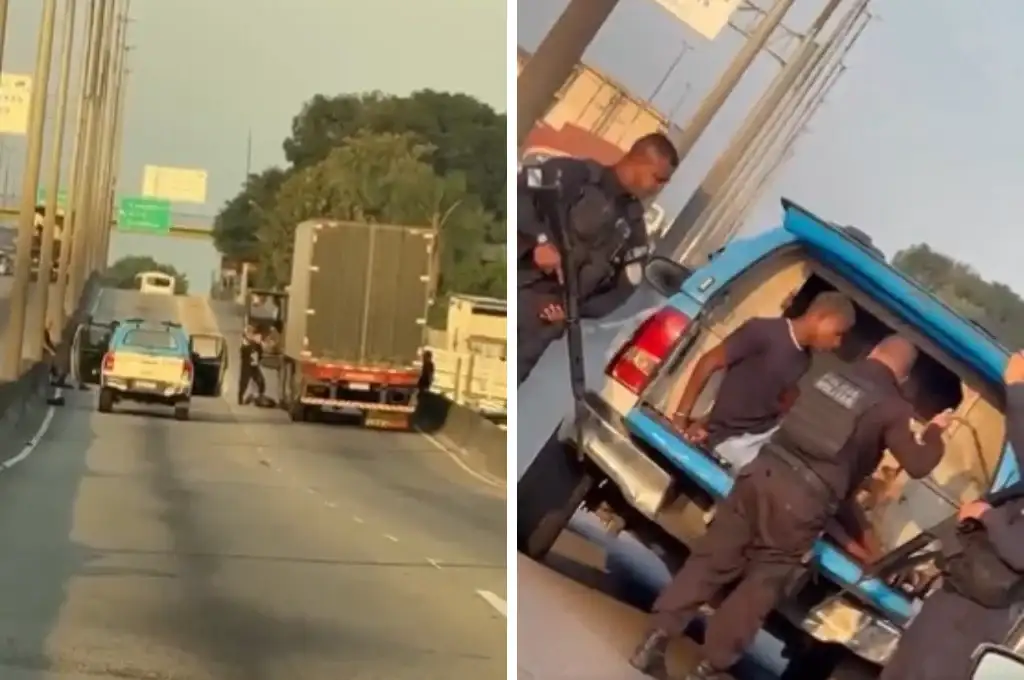 Persecución en plena avenida: la Policía rescató a un camionero y detuvo a un sospechoso.