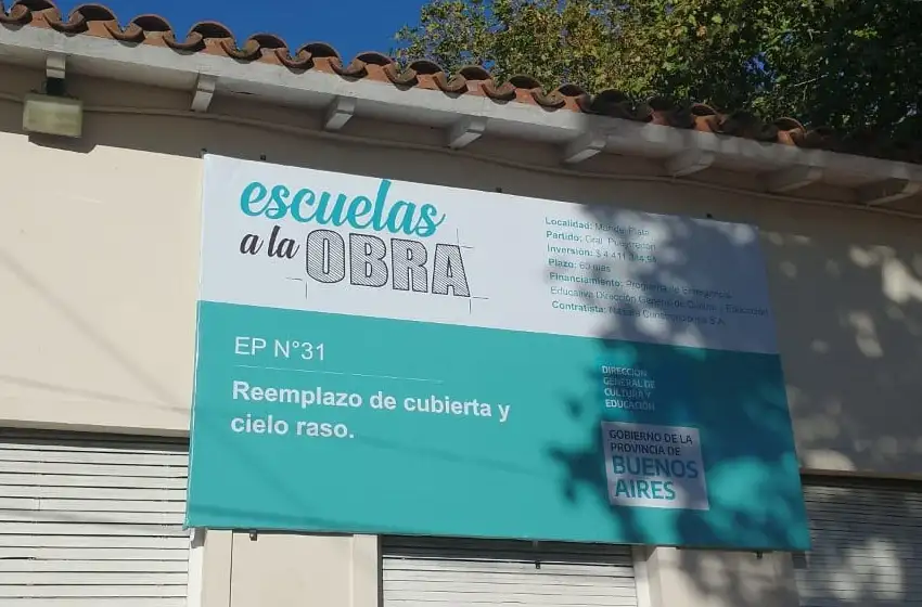 Provincia invirtió $250 millones para reparar escuelas en Mar del Plata y ya comenzaron las primeras obras