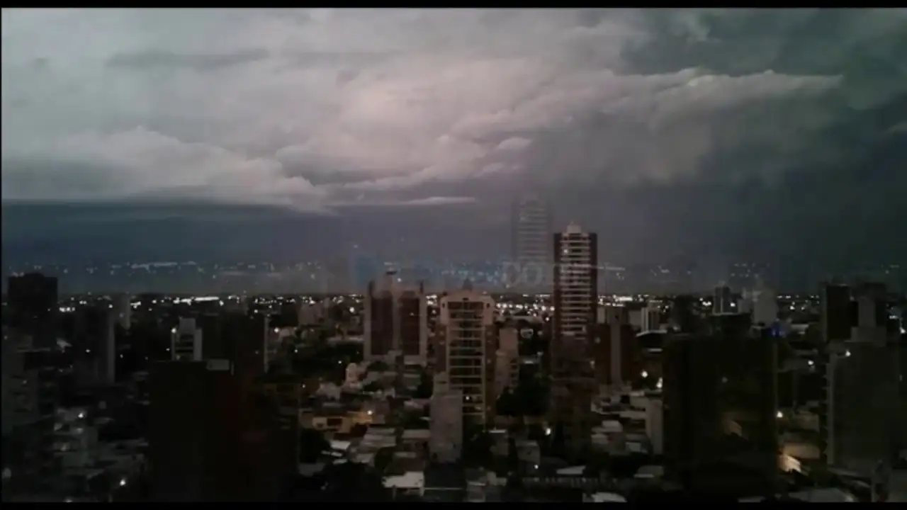 Rayos en la ciudad de Santa Fe