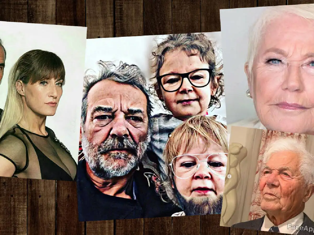Los famosos se mostraron cómo serían de ancianos