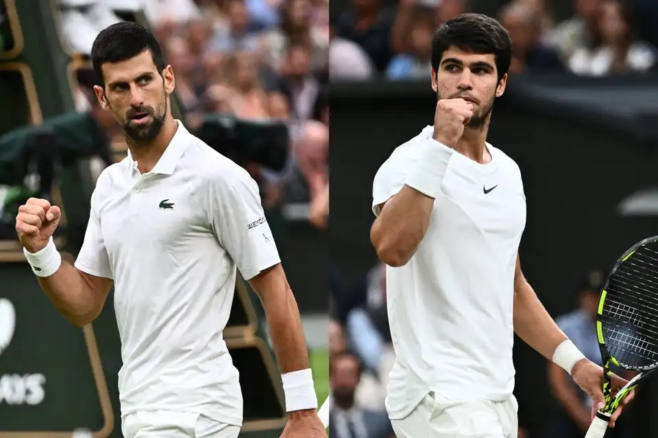Novak Djokovic y Carlos Alcaraz