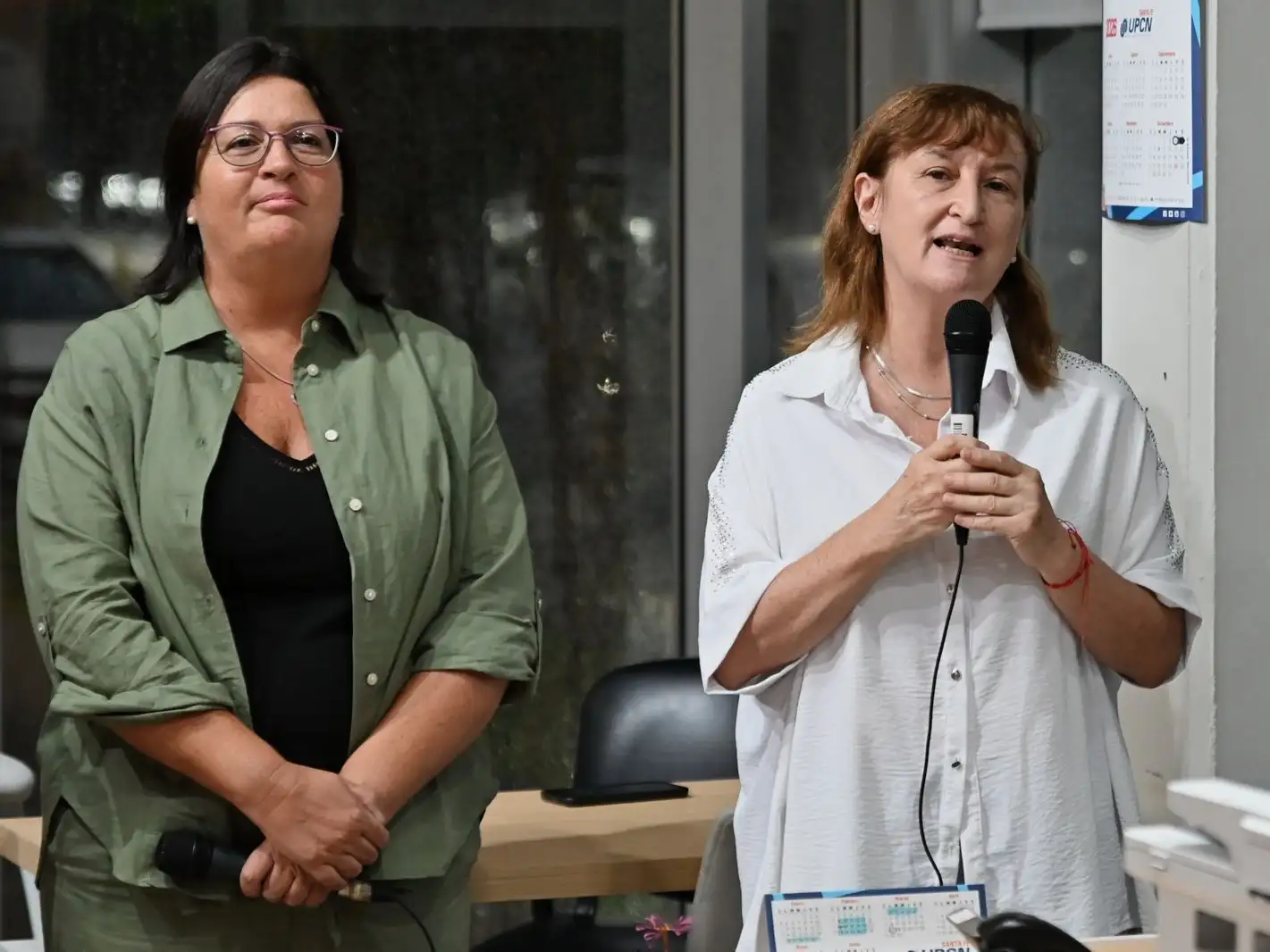 La secretaria de Salud junto a la jefa provincial de Enfermería, María Soledad Insaurralde