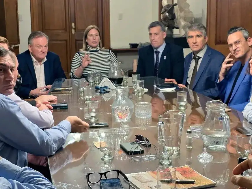La reunión entre ministros y senadores provinciales.