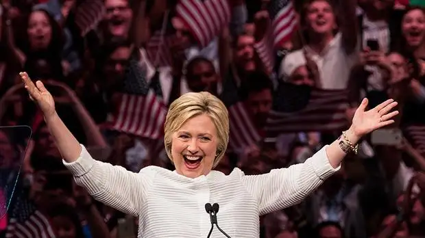 Hillary Clinton celebró su nominación a la presidencia