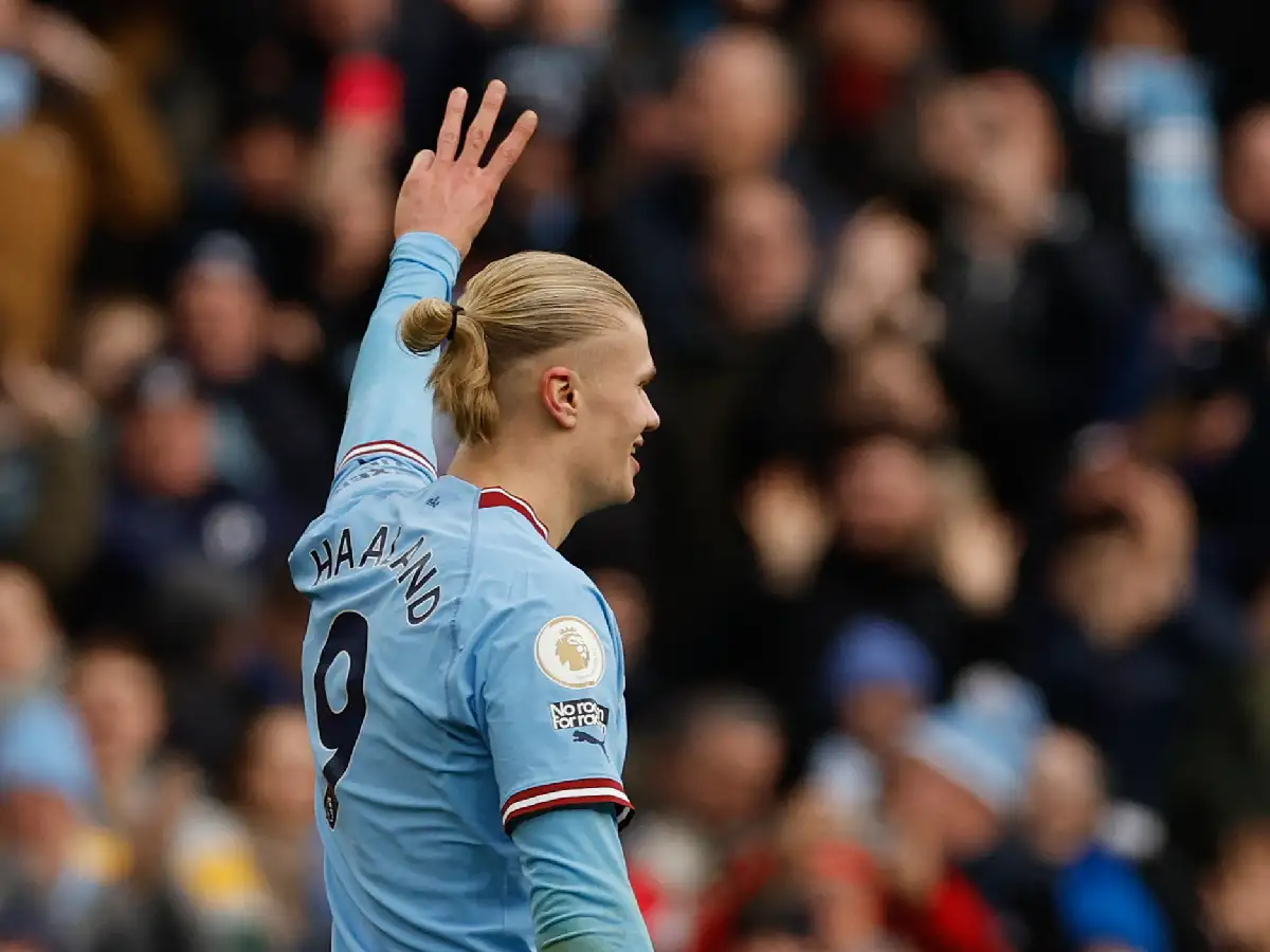 Haaland anotó en triplete para Manchester City