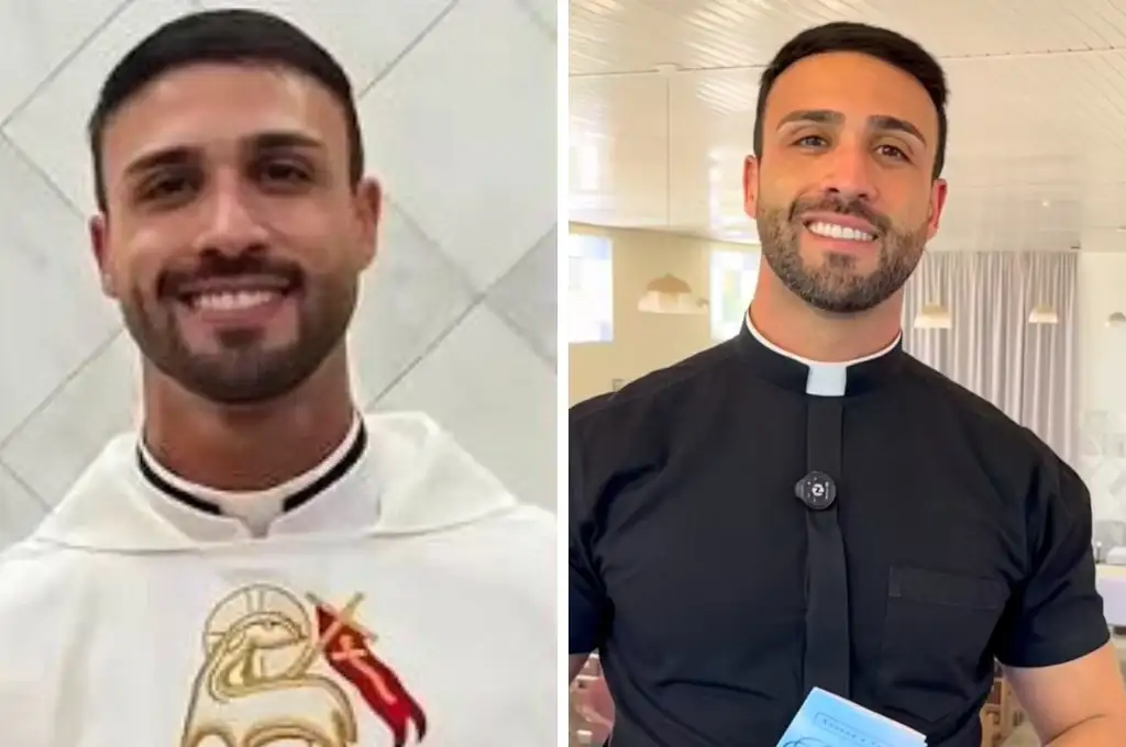El padre João Paulo, de 33 años, se convirtió en una sensación en redes sociales por su apariencia física.