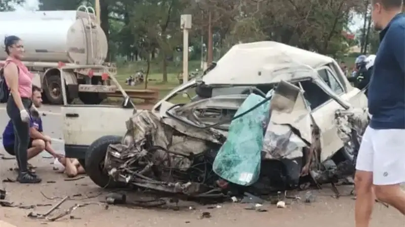 El siniestro vial sucedió en el acceso sur de la ciudad de Gobernador Virasoro, en Corrientes.