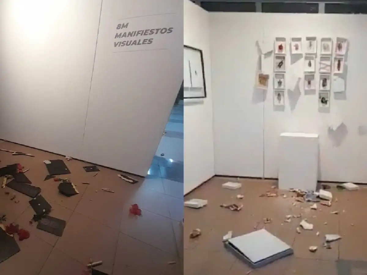 Fanáticos religiosos destruyeron la muestra de arte feminista que ofendió a la Iglesia en Mendoza