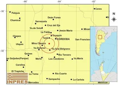 Córdoba: se registró un sismo de 3.2 de magnitud