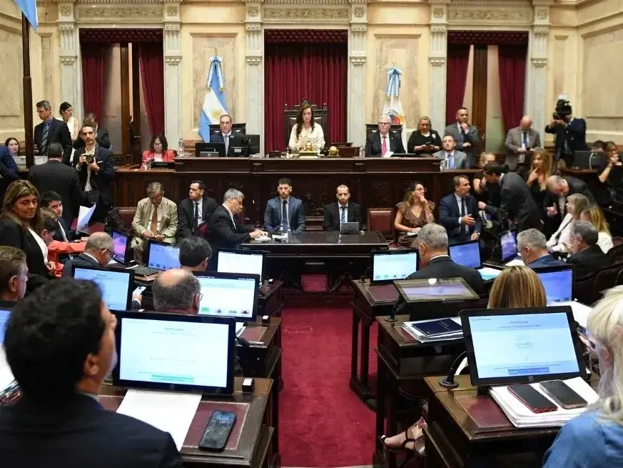 El recinto del Senado este miércoles al comienzo de la sesión. Crédito: Senado