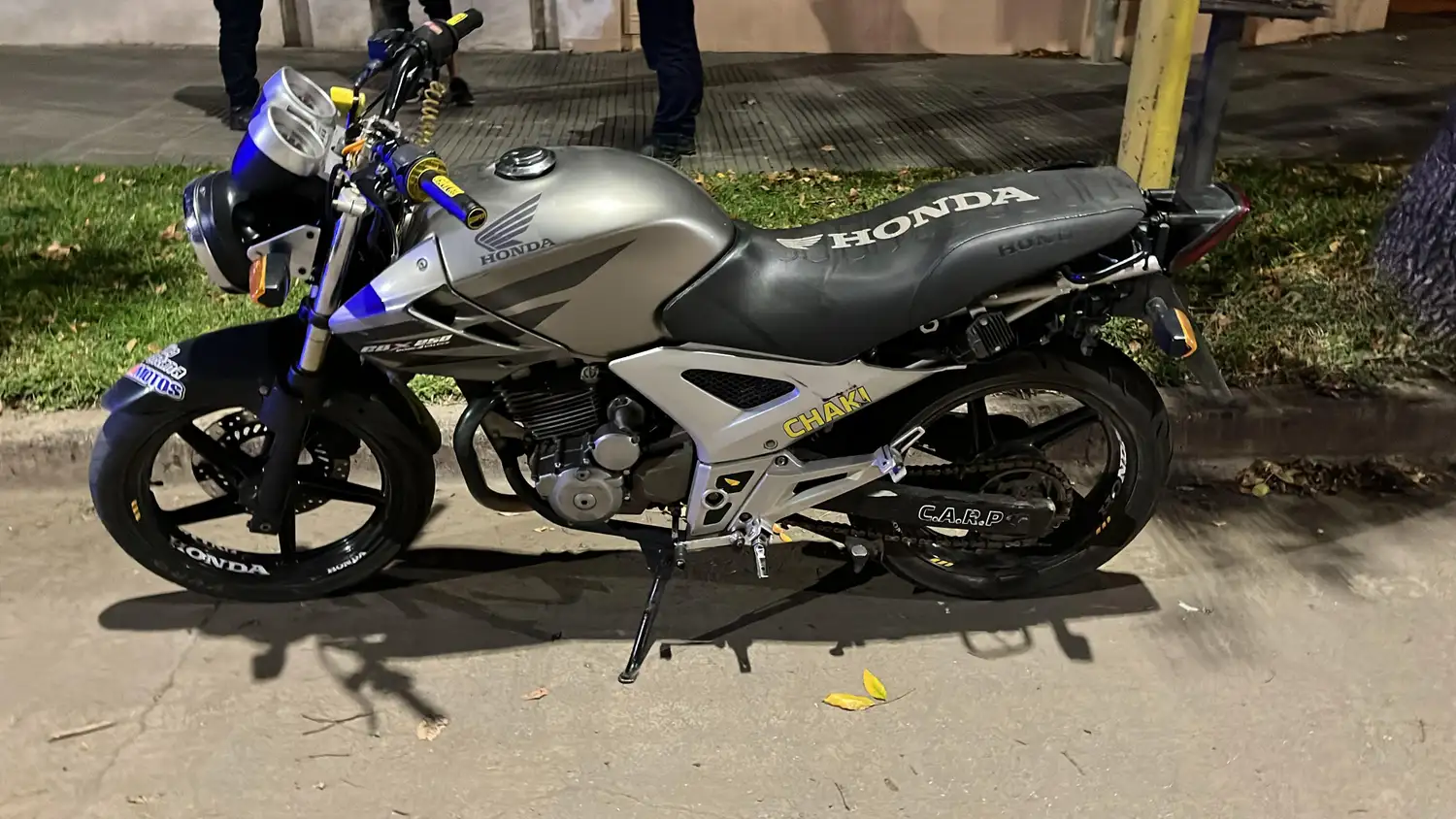 La motocicleta secuestrada por la Policía