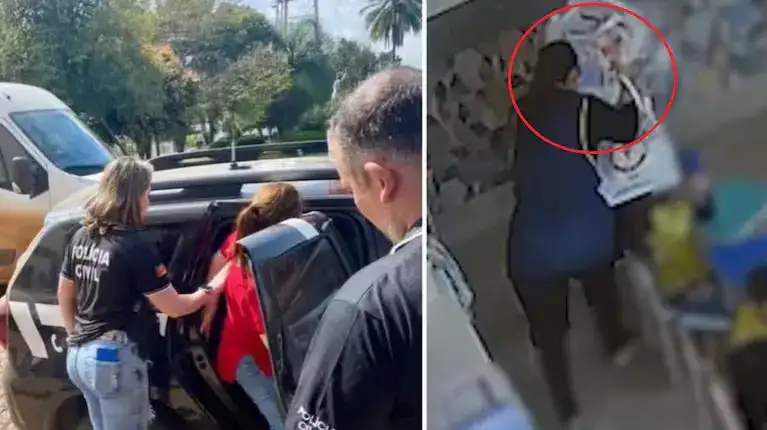 La docente fue detenida tras la grave agresión.