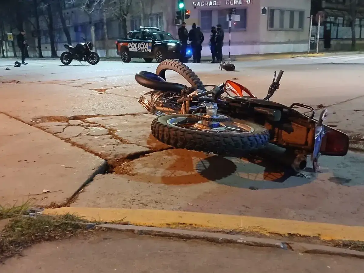 Una de las motos sufrió mayores consecuencias.