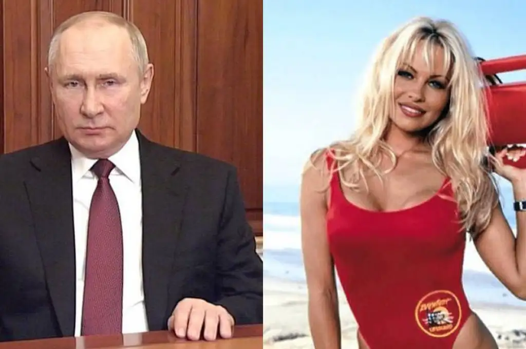 Pamela Anderson y Vladimir Putin enfrentaron rumores de romance