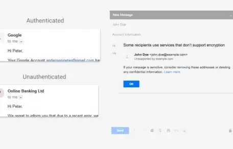 Gmail avisará cuando un mensaje sea inseguro