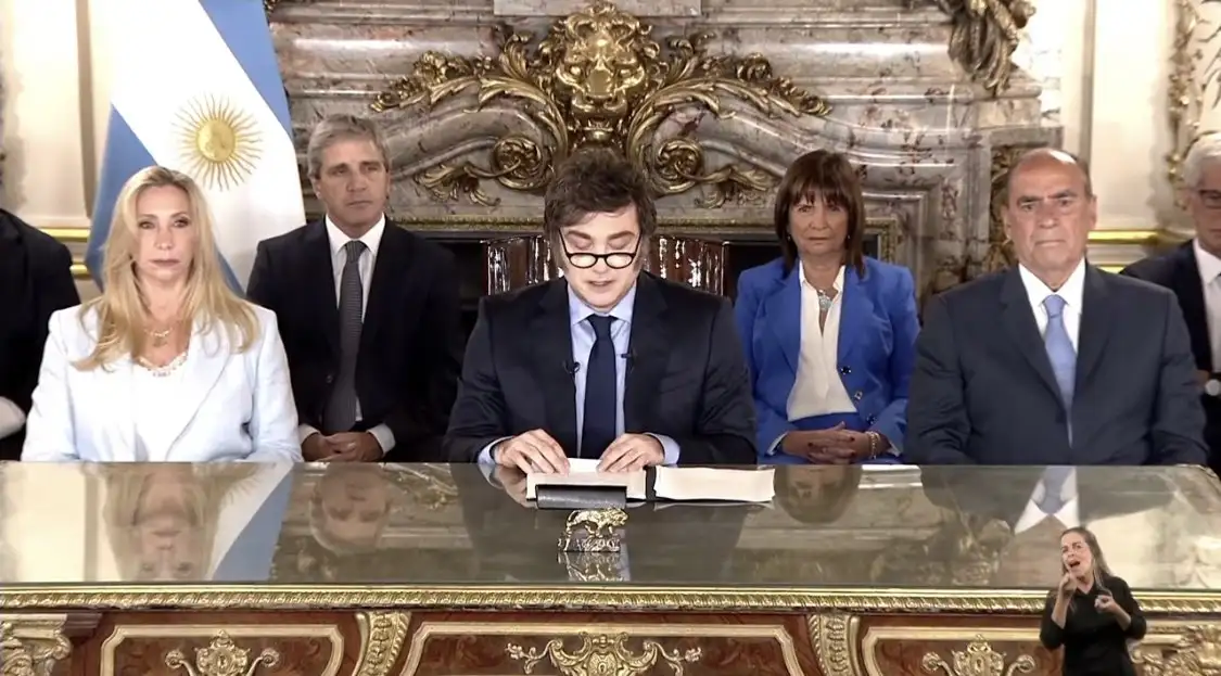 Javier Milei en Cadena Nacional