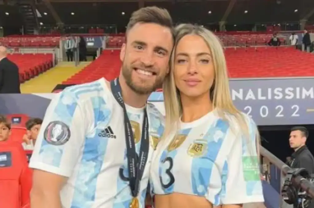 Nicolás Tagliafico y Carolina Calvagni