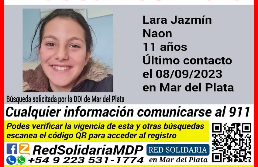 Buscan en Mar del Plata a una menor desaparecida desde el viernes