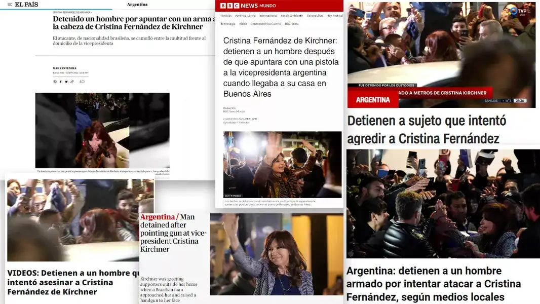 Así reflejaron los principales diarios del mundo el ataque a Cristina Kirchner