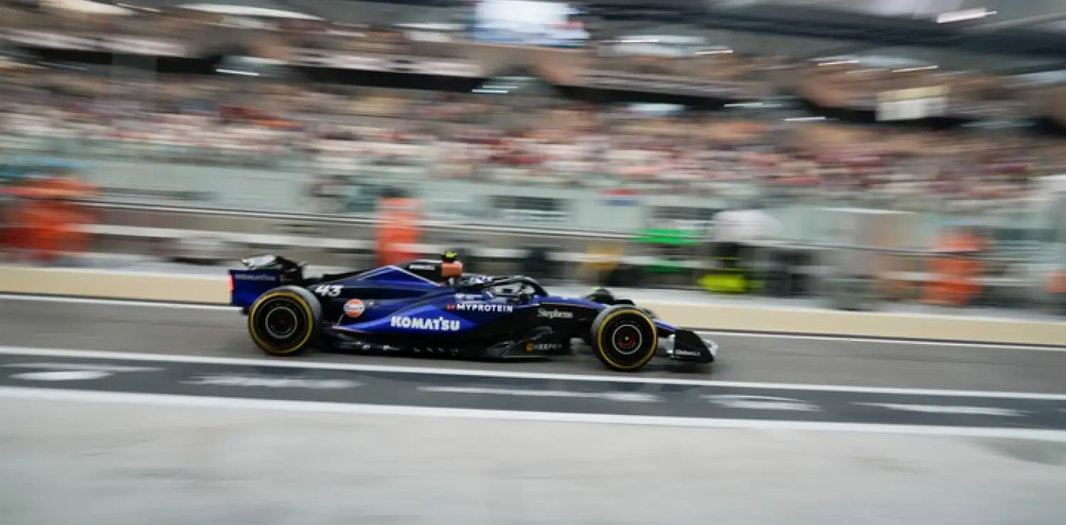 Colapinto quedó eliminado en la Q1 y largará desde el fondo el GP de Abu Dhabi