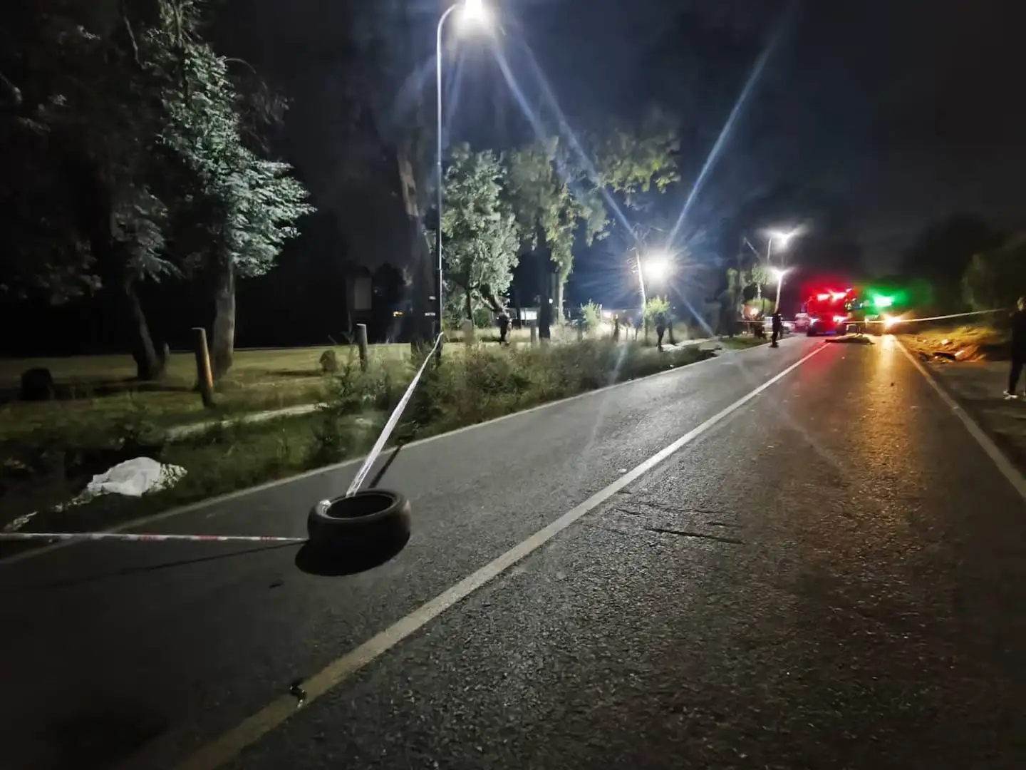 El lugar donde ocurrió el choque que terminó con la vida de Melany Guzmán y Mauro Garayo.