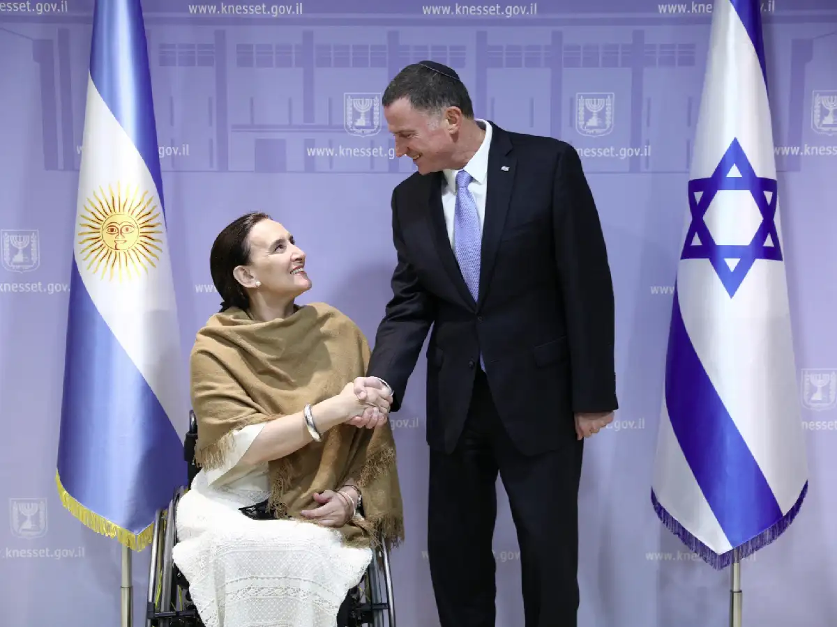 La vicepresidenta Michetti fue recibida en Tel Aviv por el premier Netanyahu