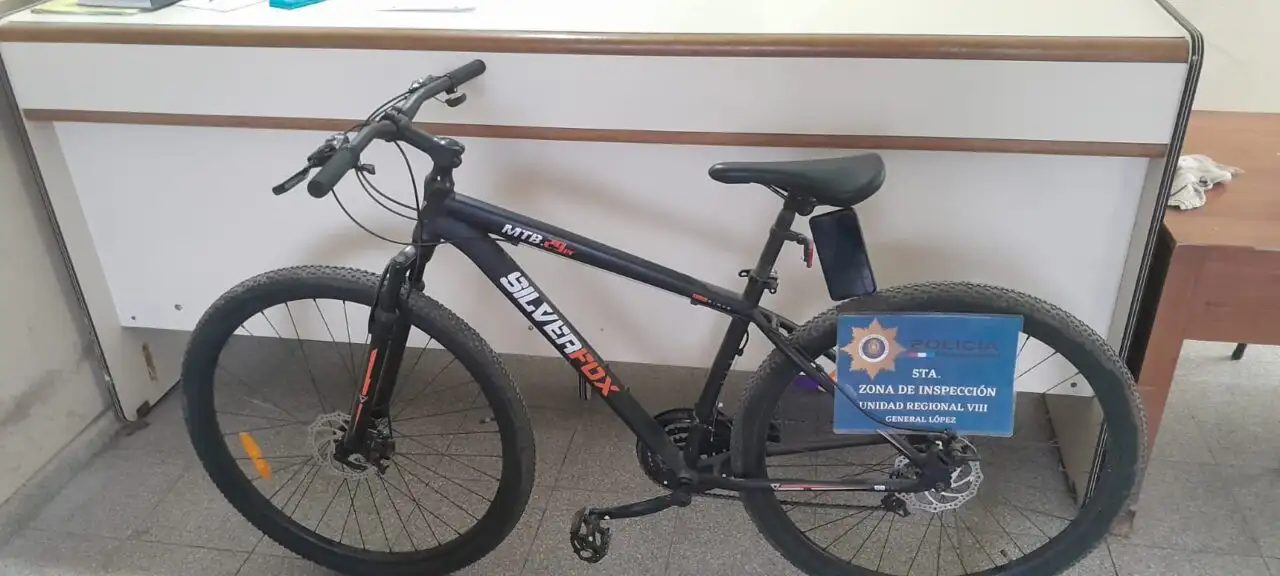 Venado Tuerto:  la policía recuperó una bici y un celular