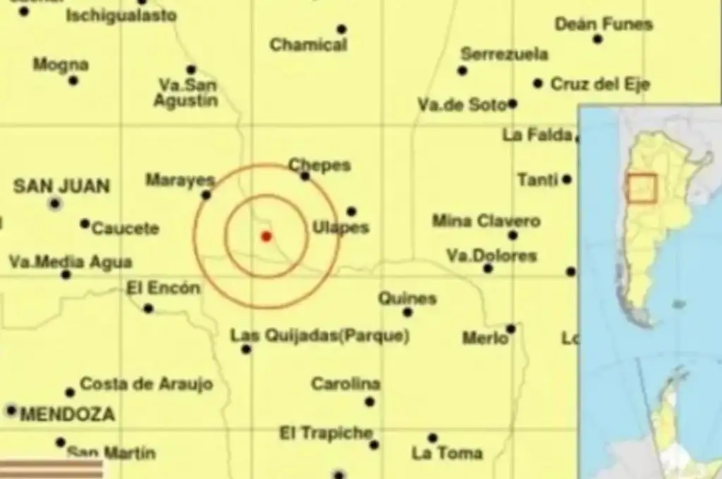 Un terremoto de 4,8 grados hizo temblar a San Juan, Mendoza y La Rioja