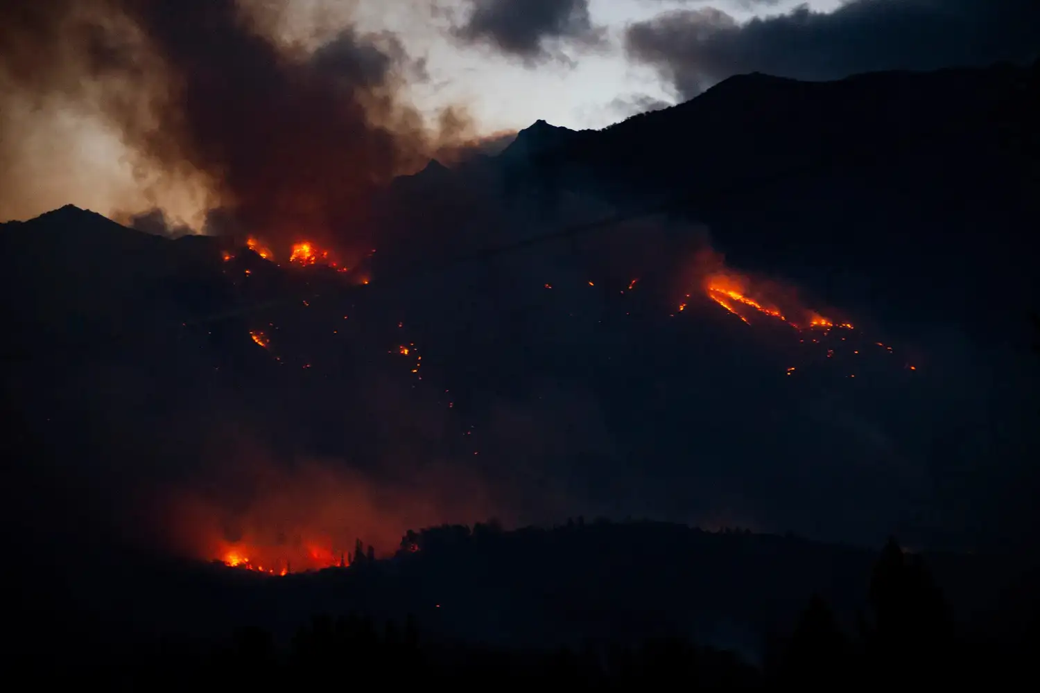 El fuego ya destruyó 50 viviendas.