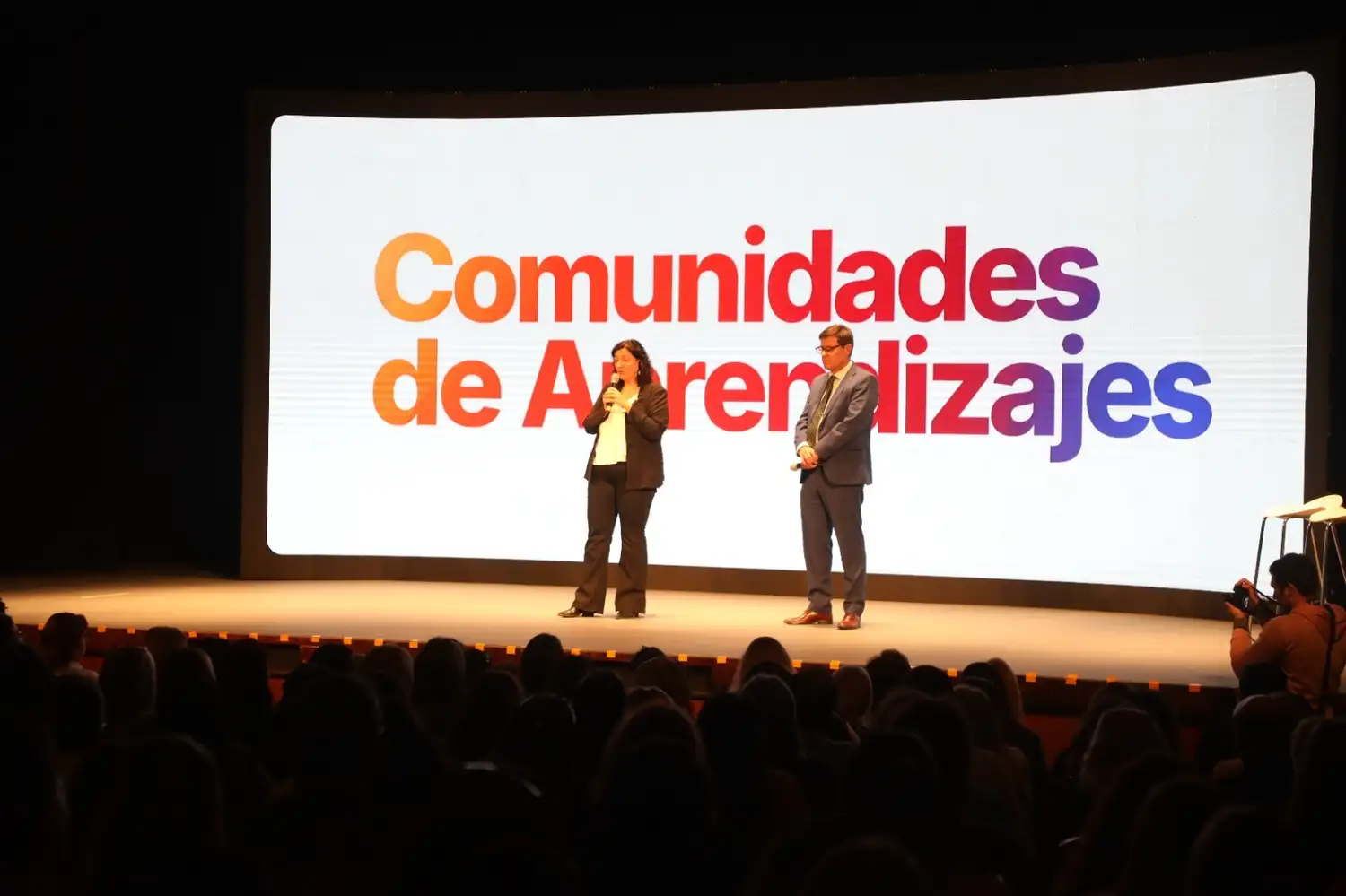 El ministro de Educación José Goity encabezó la presentación.