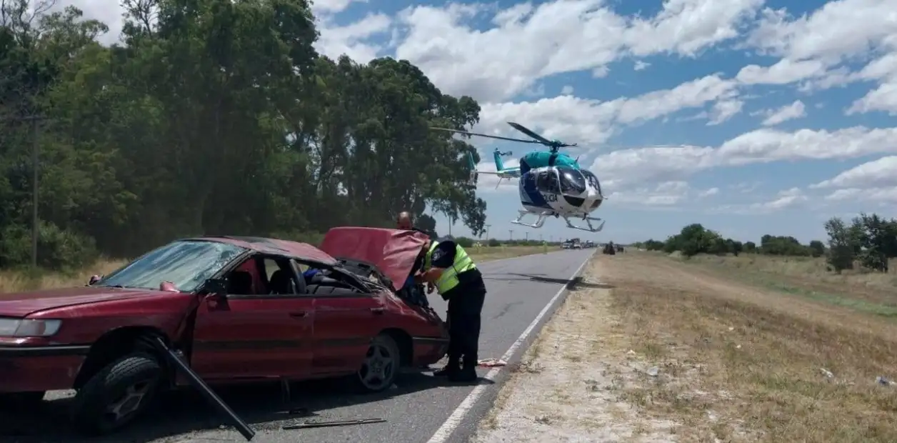 Los heridos debieron ser trasladados en un vuelo sanitario.