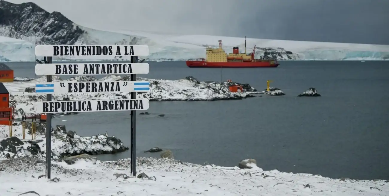 Base antártica argentina "Esperanza". Crédito: Casa Rosada