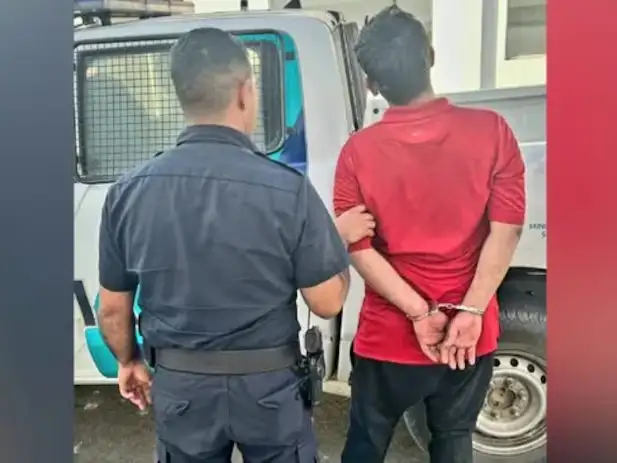 El agresor, de 34 años, también causó destrozos en su vivienda.