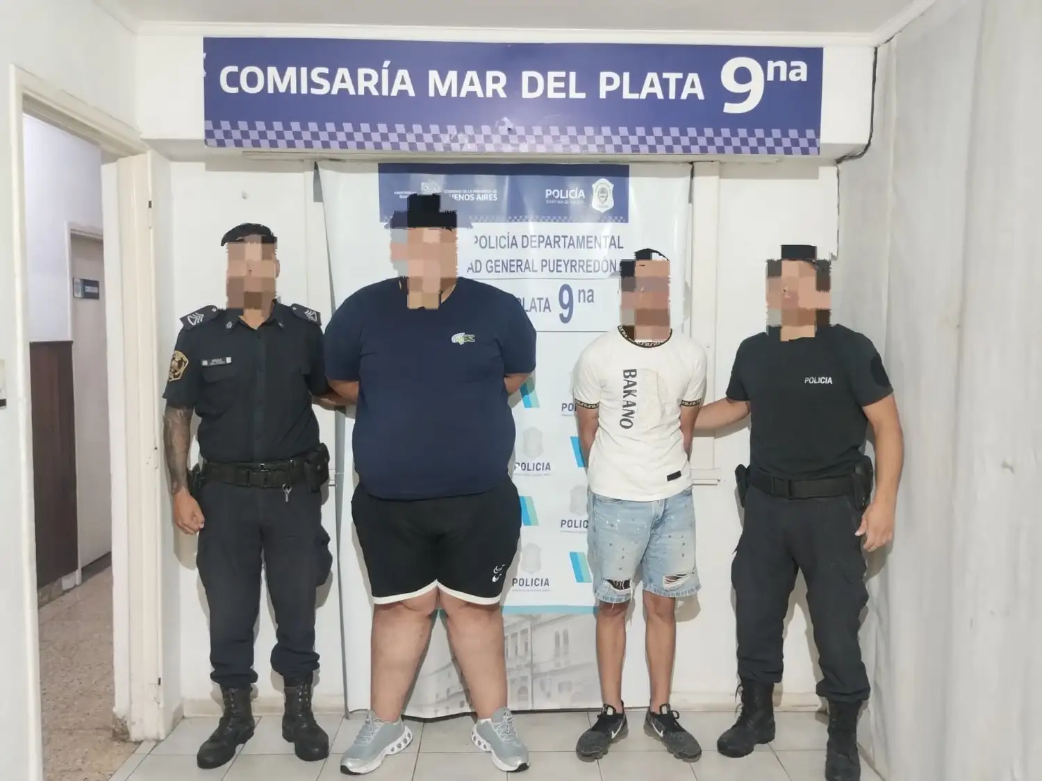 Los malvivientes detenidos.