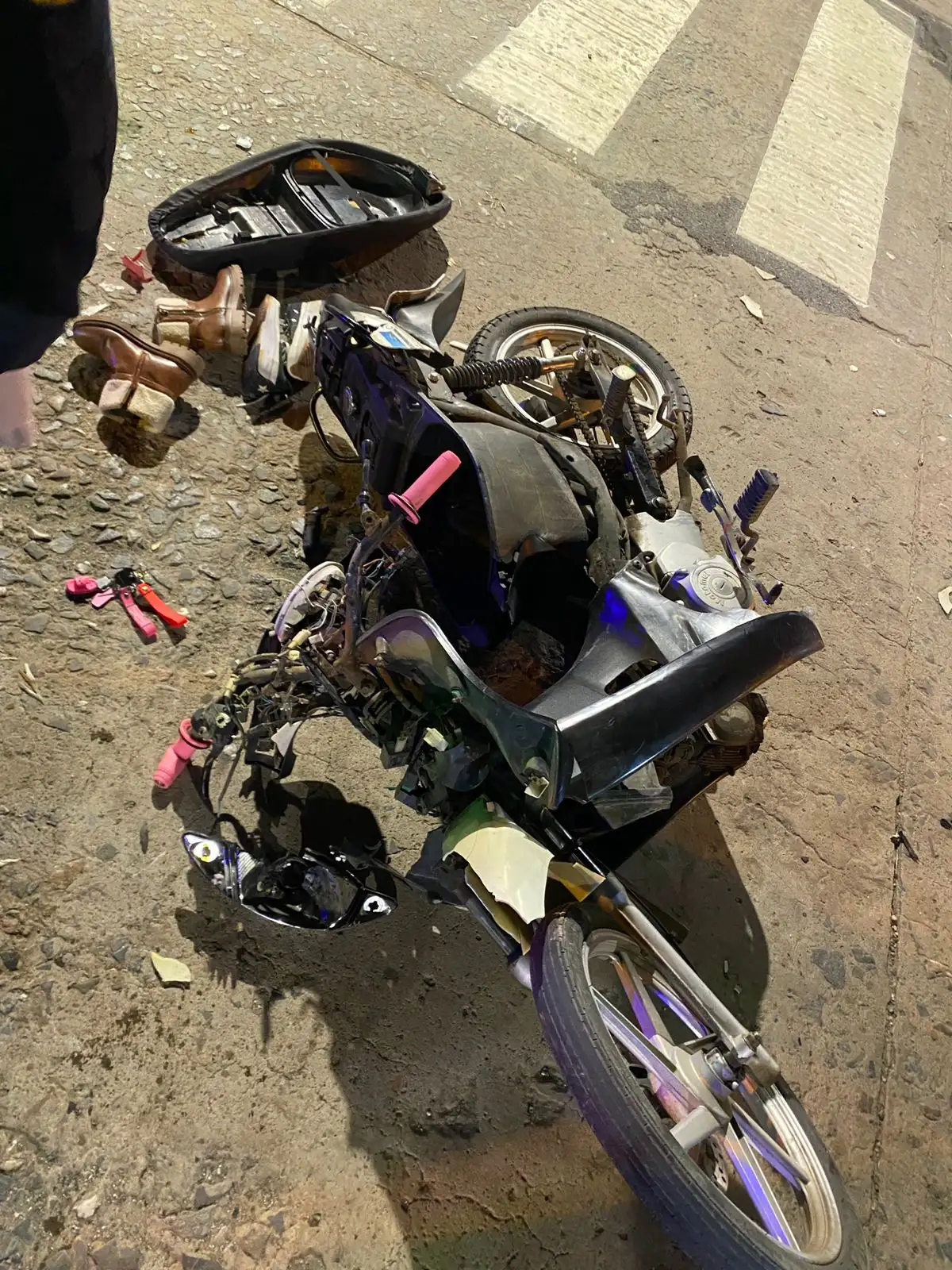 Motocicleta del accidente