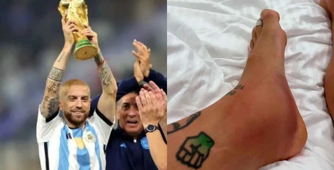 El preocupante posteo del Papu Gómez: “Di todo por ganar la Copa del Mundo y hoy mi tobillo lo está pagando”
