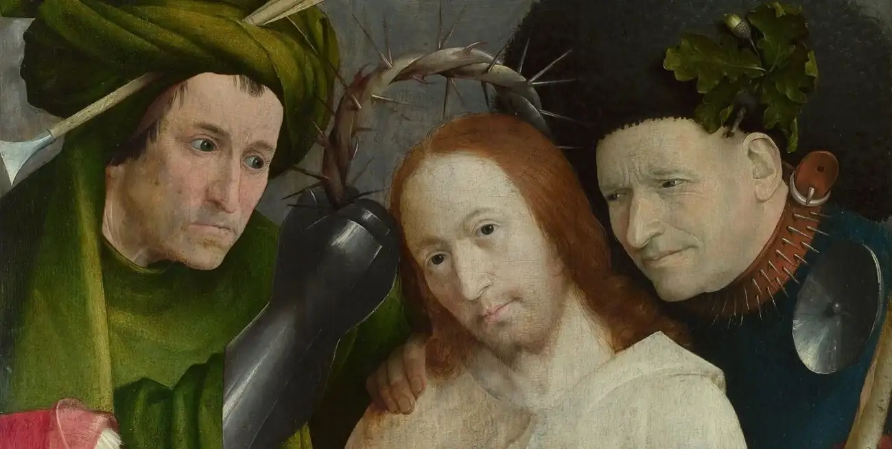 Fragmento de "La Coronación de espinas de Cristo" de El Bosco. Foto: National Gallery de Londres