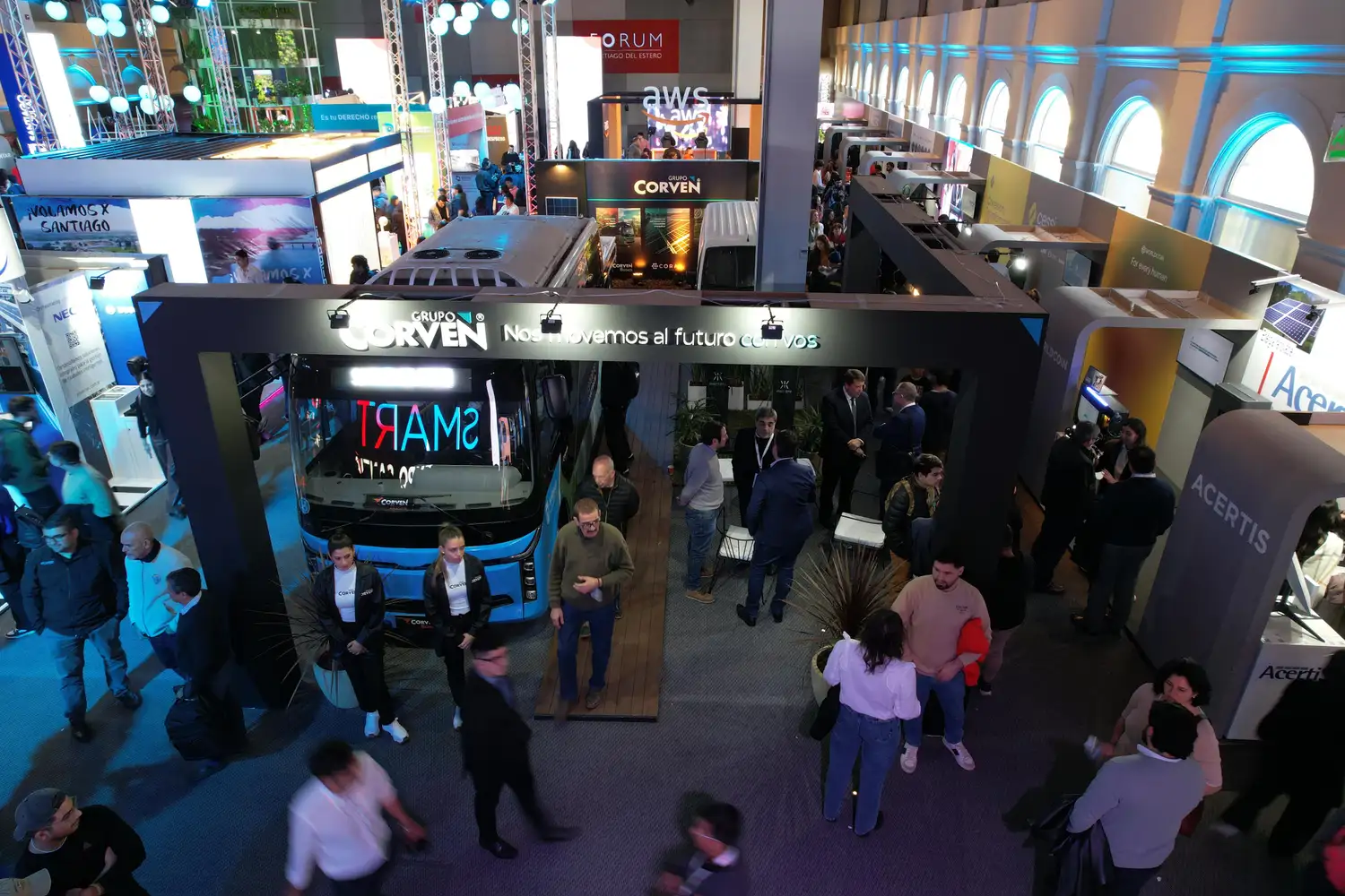 Stand del Grupo Corven en el Smart City Expo World Congress, en Santiago del Estero.