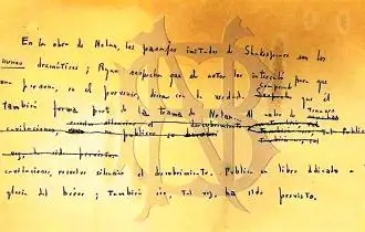 Encuentran un manuscrito inédito de Jorge Luis Borges
