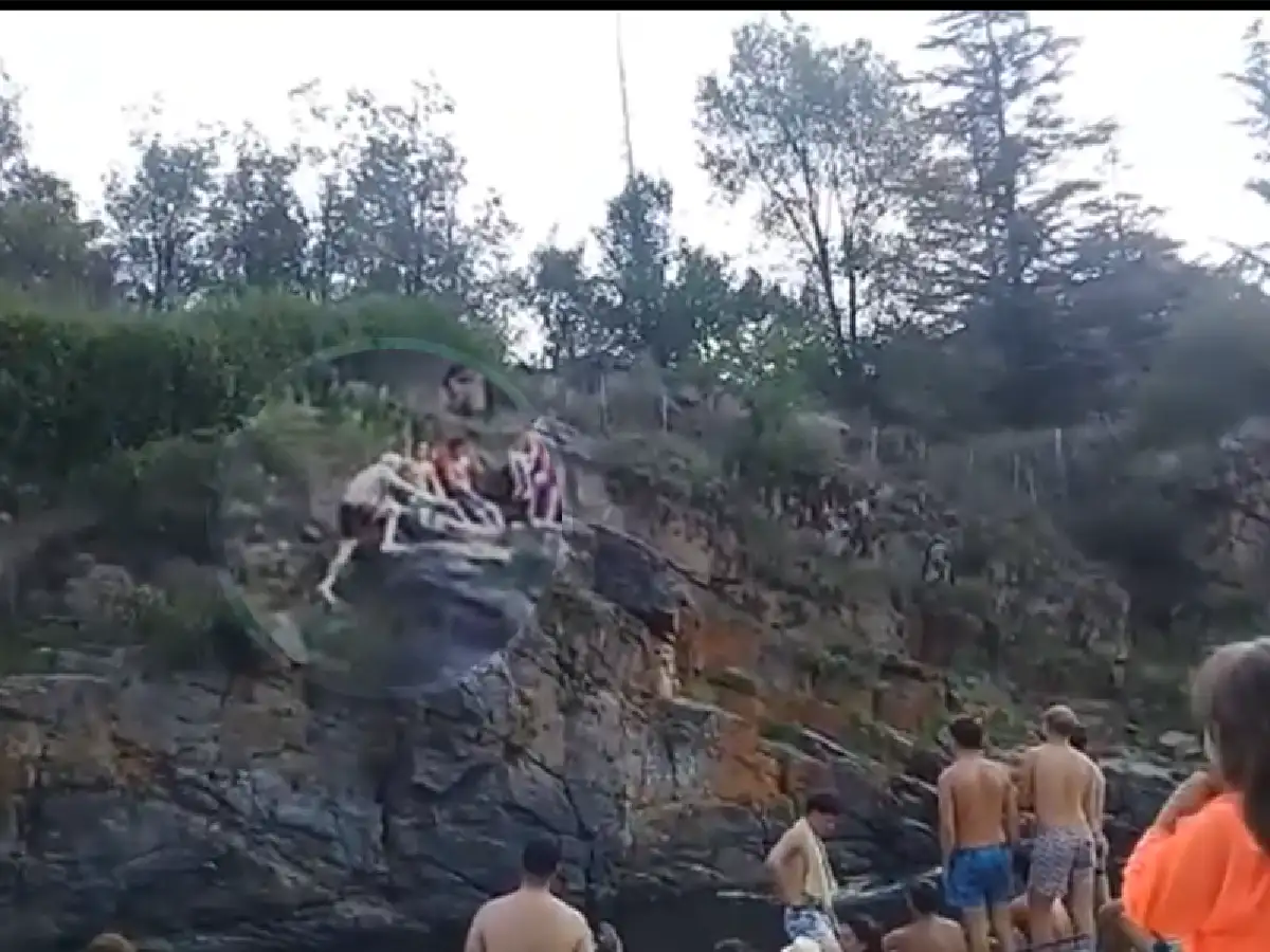 VIDEO | Tiene 76 años e hizo un salto ornamental de siete metros en el río de Santa Rosa