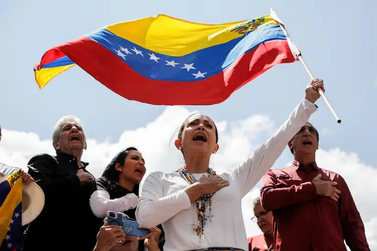La líder opositora María Corina Machado