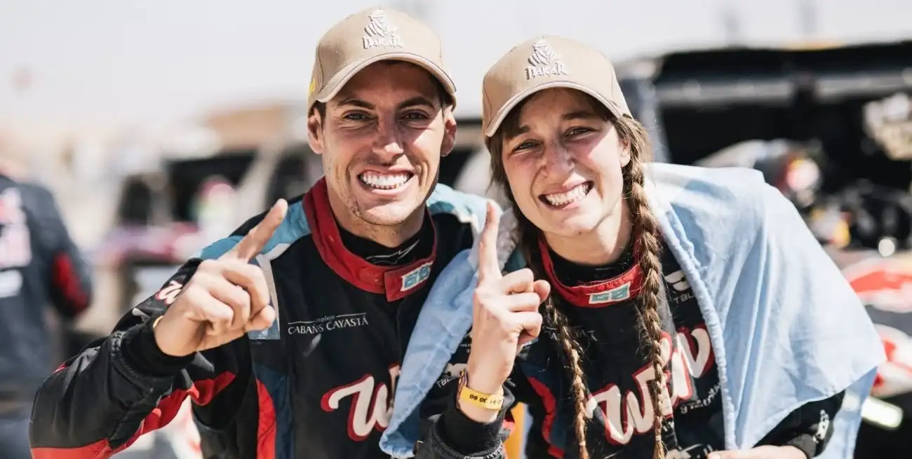 El matrimonio cordobés de Nicolás Cavigliasso y Valentina Pertegarini, le dio el 11° titulo a la Argentina en 2025. Foto: Rally Dakar