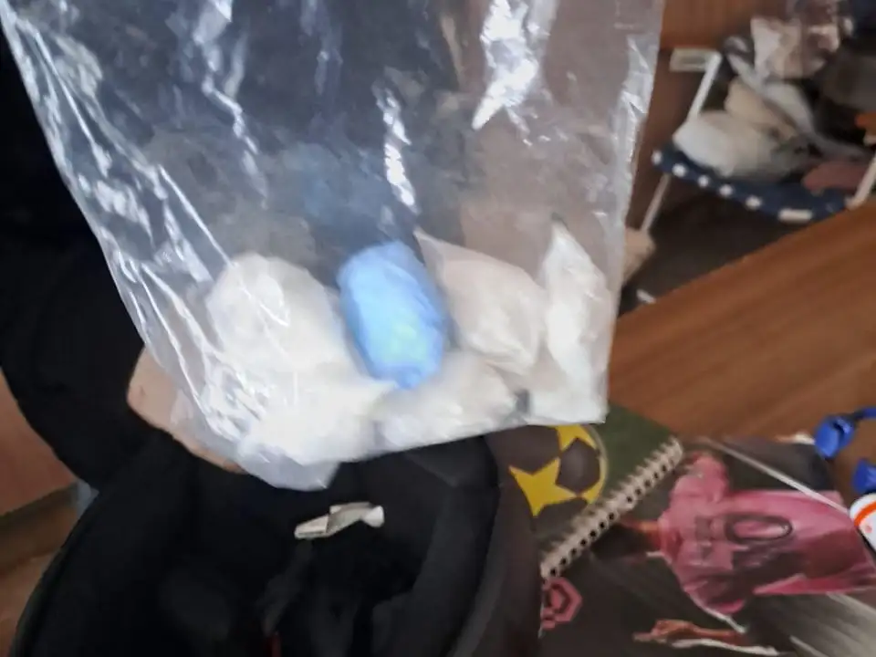 La cocaína incautada en el allanamiento.