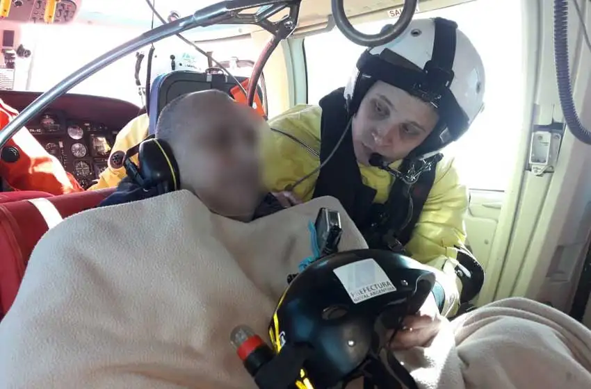 Prefectura aeroevacuó a un tripulante de un pesquero marplatense