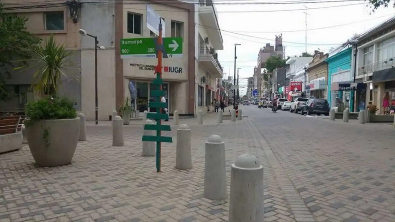 Vista de calle Belgrano, desde su intersección con Iturraspe. Foto: Gentileza