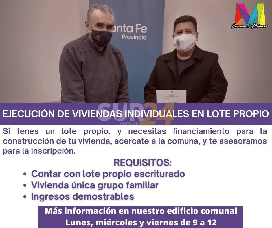 Melincué: gestionaron la ejecución de cinco viviendas individuales en Lote Propio