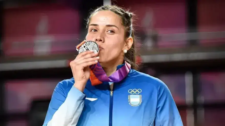 Agustina de Lucía, medalla de plata en judo.